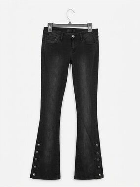 The Kooples black denim flare jeans. Low rise Y2K
